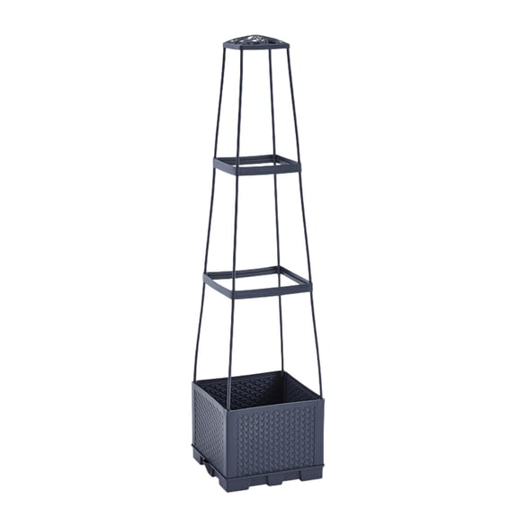 ToyKingdee Climbing Plant Planter Box with Trellis, Outdoor Garden and Balcony Planting Container for Roses and Vines