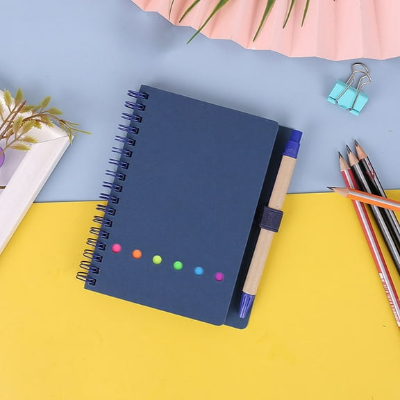 ToyKingdee Coil Notebook Advertisement Business Kraft Paper Convenience Sticker Indexes Sticker Combination Creatives Notebook With Notes