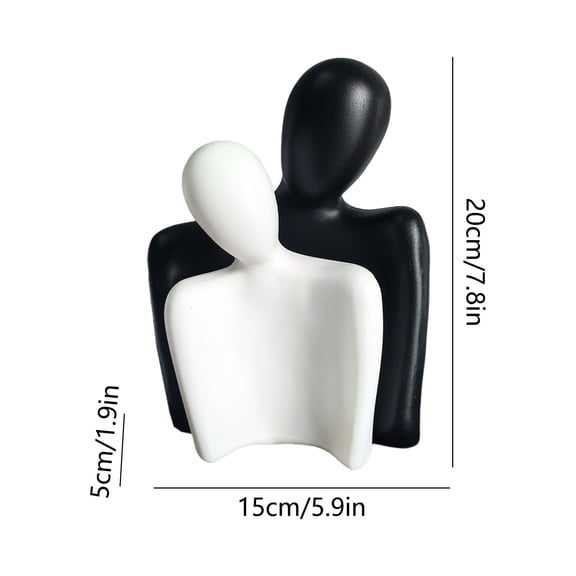 ToyKingdee Couple Sculptures for Home Decor,Hugging Figurines,Modern Romantic Sculptures for Living Room Bedroom Office Decor,Gift for Anniversary Valentine