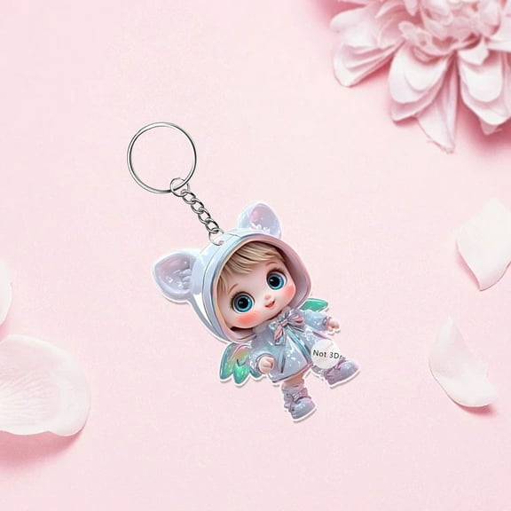ToyKingdee Cute Animal Acrylic Keychain Pendand Adorable Pet - Shaped Charm Bag Decoration/Car Key Gift for Women/Pet Lovers