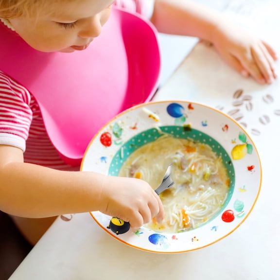 ToyKingdee Cute Animal Design Stainless Steel Shell Spoons, Tableware with Decorative Panda and Bear Handles