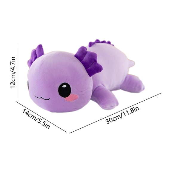 ToyKingdee Cute Axolotl Stuffed Animal with Frilly Gills, Soft Plush Companion for Kids and Home Decor