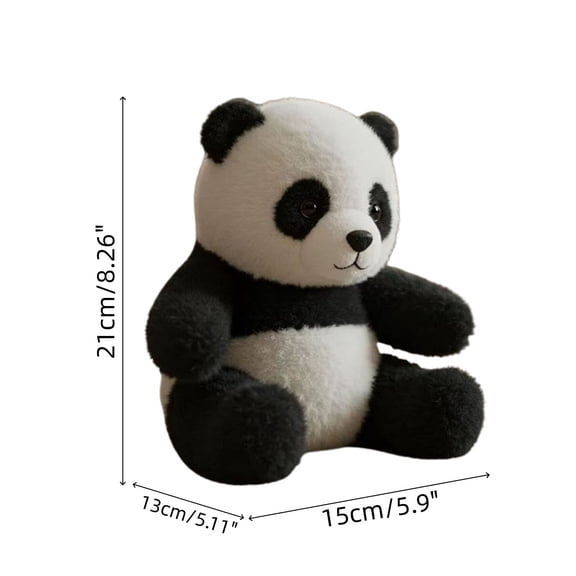 ToyKingdee Cute Cartoon Panda Plush Doll, Emotional Healing Stuffed Animal for Home Decor and Comfort Gifts