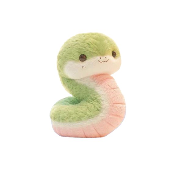 ToyKingdee Cute Coiled Snake Plush Toy, Soft Stuffed Animal for Playtime and Home Decor