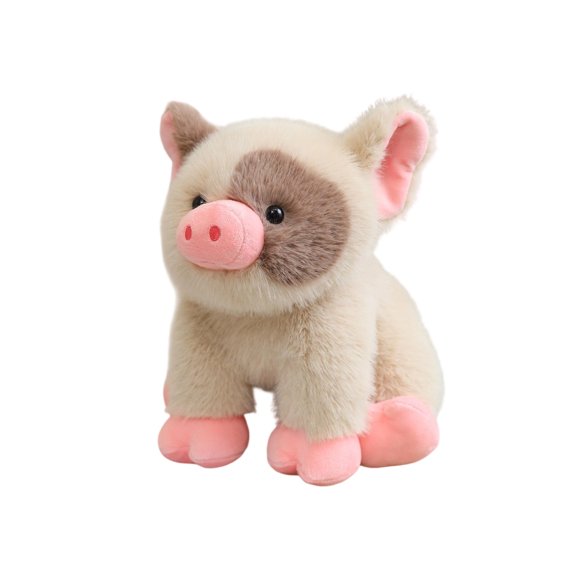 ToyKingdee Cute Fluffy Pig Plush Stuffed Animal, Soft Cuddly Toy for Kids and Home Decor