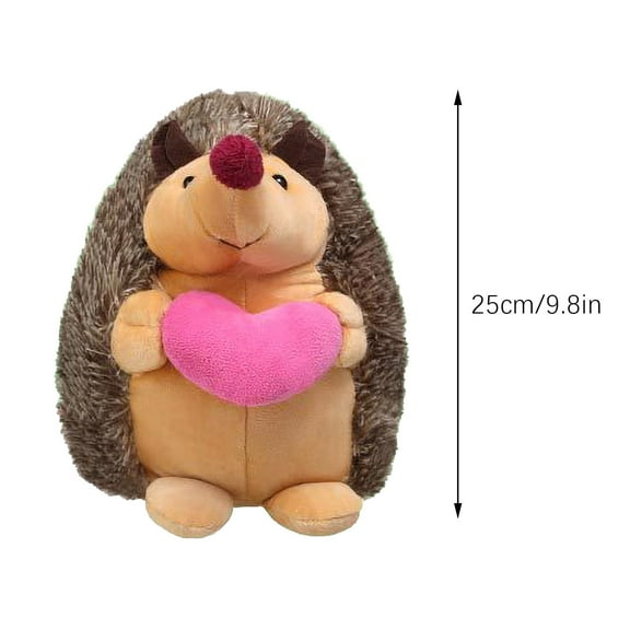 ToyKingdee Cute Hedgehog Stuffed Animal with Heart, Soft Plush Toy for Kids and Adults, Perfect Gift for Valentine's Day, Birthdays, and Anytime Comfort