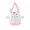 thumbnail image 1 of ToyKingdee Cute Plush Bunny Easter Basket with Handle - Festive Tote for Eggs, Gifts, and Holiday Celebrations, 1 of 6