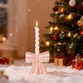 thumbnail image 1 of ToyKingdee Decorative Striped Bow Shaped Ceramic Candle Holder, 1 of 6