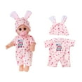 thumbnail image 1 of ToyKingdee Doll Rabbit Pajamas with Shoes Adorable Doll Decoration Outfit for Dolls Easy to Dress Up with Zipper Design Creative Imagination, 1 of 6