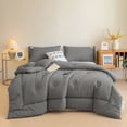 thumbnail image 1 of ToyKingdee Double Sided Velvet Blanket, Fluffy Milk Velvet Quilt, Breathable Duvet, Warmth Thick Flannel Blanket, Super Soft Fall Winter Milk Velvet Comforter Core, 1 of 6