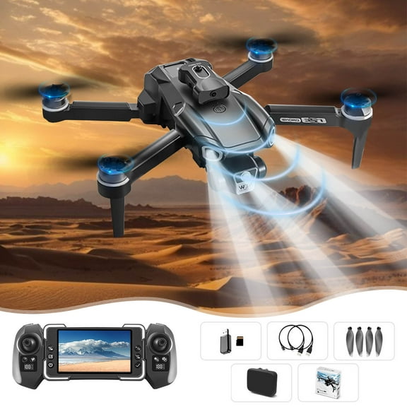 ToyKingdee Drone with Camera, 1080P HD FPV Foldable Drone, Remote Control Quadcopter with Stable Hover, Gestures Selfie, Waypoint Fly, 3D Flips