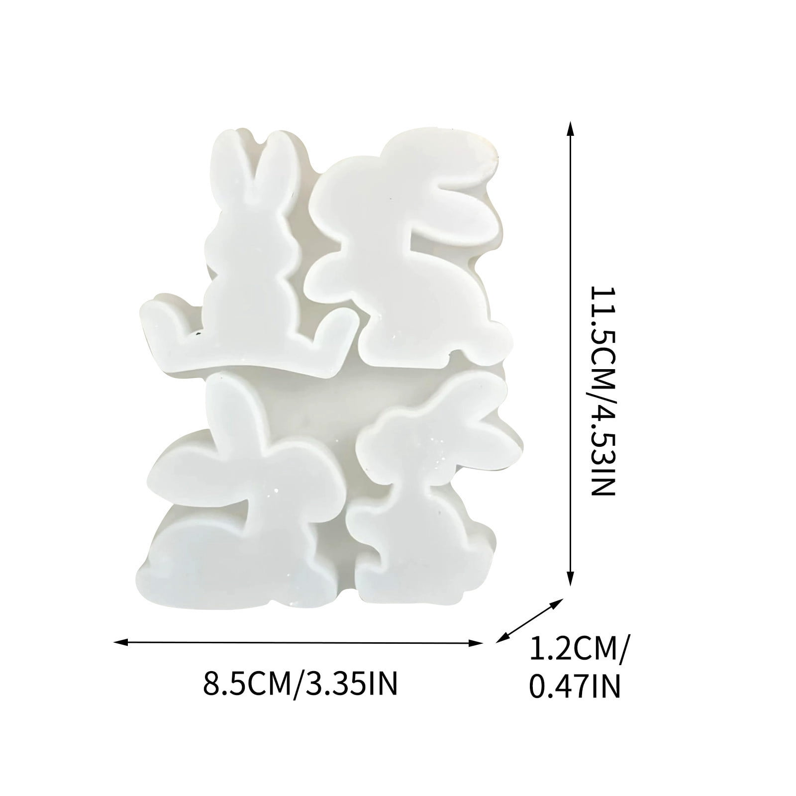 ToyKingdee Easter Bunny Silicone Mold Set, Running, Sitting, Squatting ...