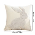 thumbnail image 1 of ToyKingdee Embroidered Bunny Silhouette Throw Pillow, Cozy Easter and Everyday Home Decor Accent, 1 of 6