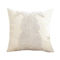 thumbnail image 1 of ToyKingdee Embroidered Bunny Silhouette Throw Pillow, Cozy Easter and Everyday Home Decor Accent, 1 of 6