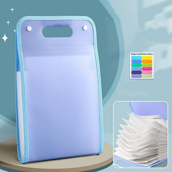 ToyKingdee Extended Folder Organ Bag Student Portable Test Paper Storage Bag Large Capacity Bill Document Bag