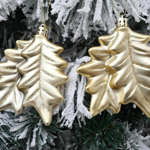 ToyKingdee Festival Party Supplies,Colorful Leaf Shape Christmas Tree Ornament Assorted Designs for Festival Holiday Decorations