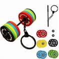 thumbnail image 1 of ToyKingdee Fitness Keychain Gym Mini Barbell Keychain Weightlifting Keyring Silicone Motivational Weightlifting Gifts for Boyfriend Girlfriend, Gifts for Personal Trainer, 1 of 8