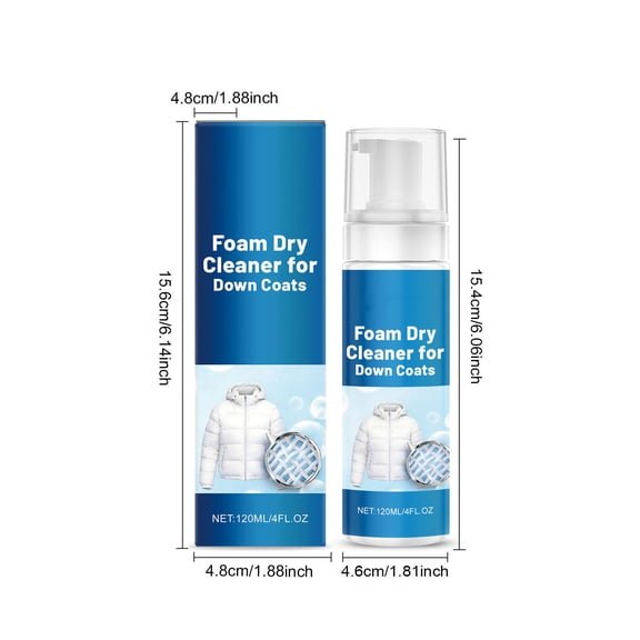 ToyKingdee Foam Dry Cleaner for Down Coats, Gentle Spot Cleaner with Built-in Brush