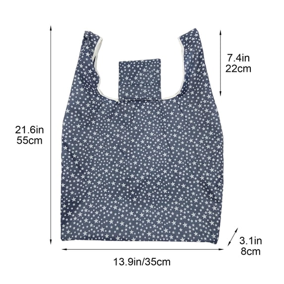 ToyKingdee Foldable Eco-Friendly Waterproof Shopping Tote Bag, Reusable Grocery Bag with Reinforced Handles for Travel & Daily Use