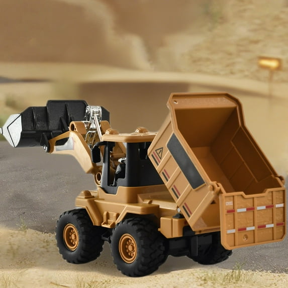 ToyKingdee Forklift Model Alloy Engineering Vehicle Simulation Loader Bulldozer Dump Truck Excavator Toy Car Yellow