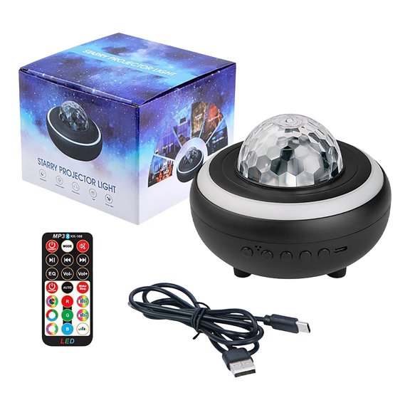 ToyKingdee Galaxy Star Projector Night Light with Built-in Bluetooth Speaker, LED Projection Mood Lamp for Bedroom, Kids Room, Parties & Home Decor