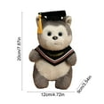 thumbnail image 1 of ToyKingdee Graduation Husky Plush with Cap and Sash, Soft Stuffed Animal for Graduation Gifts and Celebrations, 1 of 7