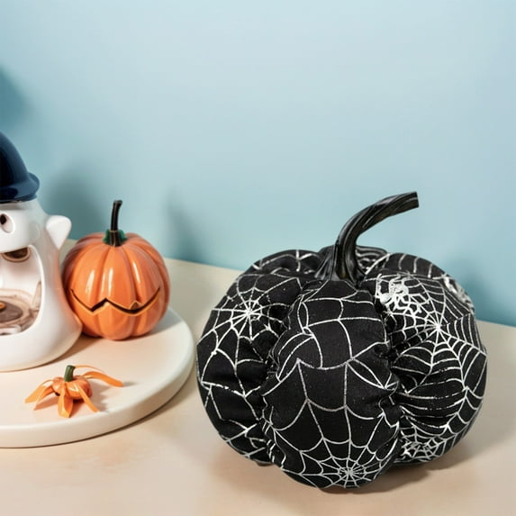 ToyKingdee Halloween Pumpkin Decor Halloween Cushion Decorations Soft Fabric Pumpkin Decor Faux Pumpkin Table Centerpiece