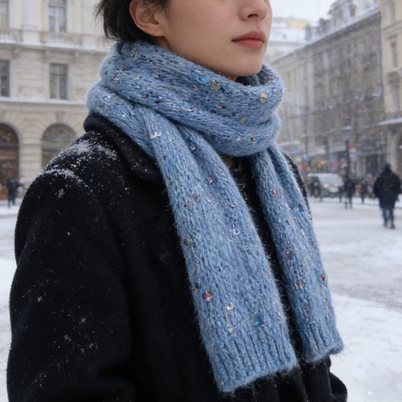 ToyKingdee Hand Woven Cotton Crochet Thread - Sequin Yarn for DIY Clothes & Accessories, Perfect