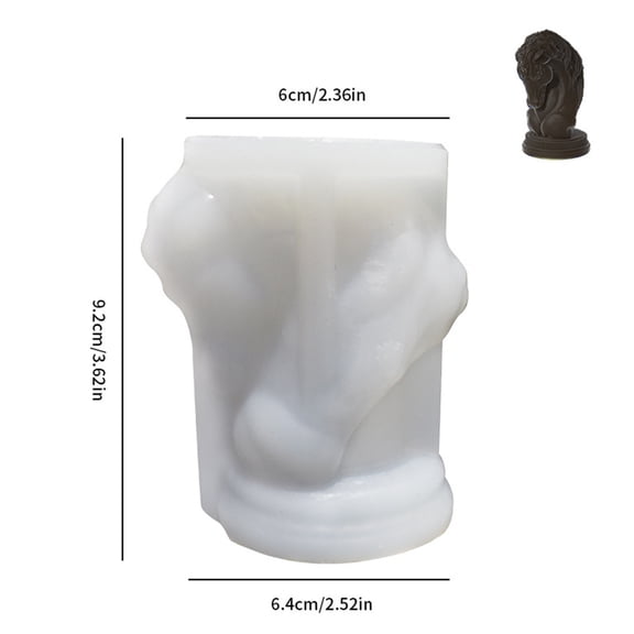 ToyKingdee Horse Head Shaped DIY Mold for Candle, Soap, Resin, Plaster and Chocolate Craft Making