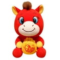 thumbnail image 1 of ToyKingdee The Horse Mascot Decoration – Chinese Zodiac Horse Ornament with Auspicious “Fu” Bag, Plush Festival Figurine for Lunar New Year, Spring Festival, Office Desk & Home Decoration, 1 of 2