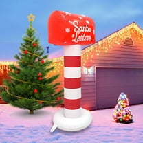 ToyKingdee Inflatable Christmas Outdoor Decoration Mailbox - 4 ft Santa Letters Blow Up for Christmas Outdoor Yard Lawn Garden Decorations