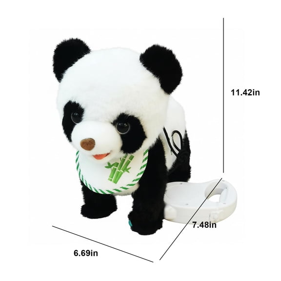 ToyKingdee Interactive Remote Control Panda Plush Toy, Walking Electronic Pet with Sound Effects for Kids