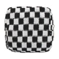 thumbnail image 1 of ToyKingdee Knit Checkered Makeup Bag Large Zipper Make Up Accessory Pouch for Purse Cosmetic Brush Bag for Travel Essential, 1 of 7
