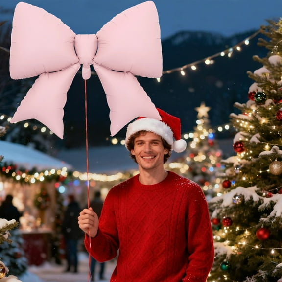 ToyKingdee Large Bow Balloons, Bow Themed Party Decorations Elegant Coquette Balloons for Coquette Birthday Wedding Engagement Party Decoration