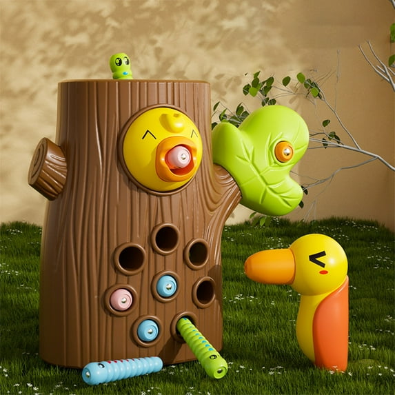 ToyKingdee Little Woodpecker – Montessori Magnetic Toy – Educational Toy – Fine Motor Skills Learning Game