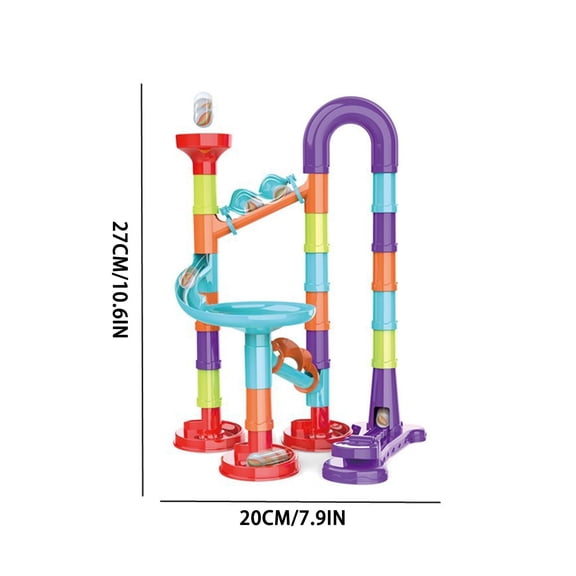 ToyKingdee Marble Run Track Construction Set, STEM Educational Building Toy for Kids' Interactive Play and Learning