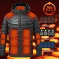 thumbnail image 1 of ToyKingdee Men's Heated Jacket Rechargeable with 29 Heating Zones Winter Warm Outdoor Electric Heat Puffer Jackets Insulated Coat, 1 of 9