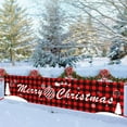 thumbnail image 1 of ToyKingdee Merry Christmas Banner Christmas Banner for Outside Holiday Xmas Backdrop Yard Decorations, 1 of 7