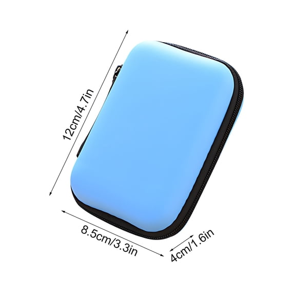 ToyKingdee Mini Hard Shell Zipper Storage Case, Protective Organizer for Earphones, Cards and Small Electronic Accessories