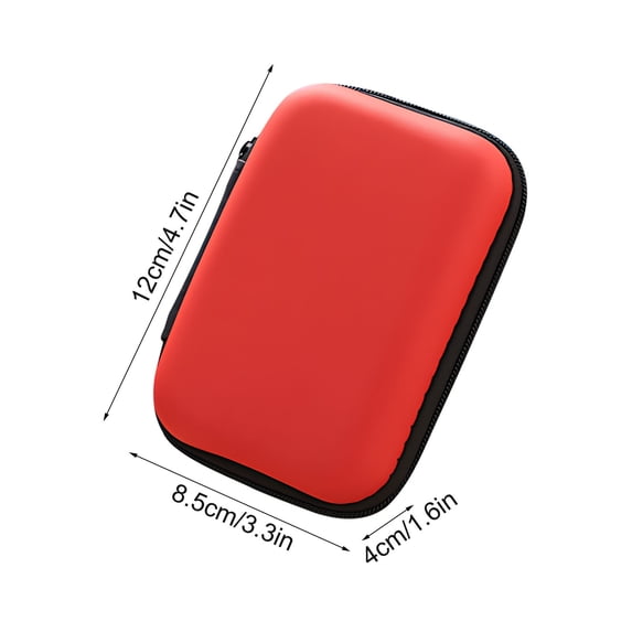 ToyKingdee Mini Hard Shell Zipper Storage Case, Protective Organizer for Earphones, Cards and Small Electronic Accessories