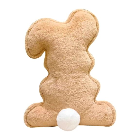 ToyKingdee Minimalist Bunny Silhouette Plush Pillow, Soft Decorative Cushion for Home and Gifting
