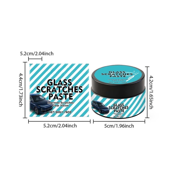 ToyKingdee Non-Abrasive Glass Scratch Remover Polish, for Car Windshields, Windows, and Mirrors