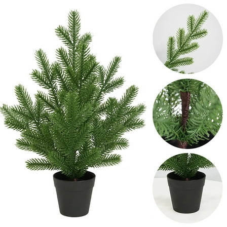 ToyKingdee Norfolk Island Pine Natural Look Artificial Tree in Decorative Planter