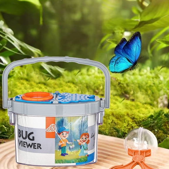 ToyKingdee Outdoor Insect Catching Kit with Butterfly Net, Bug Box, and Storage Bag - Non-Toxic Educational Toys for Nature Exploration