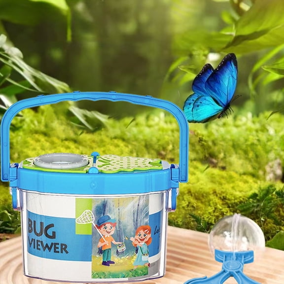 ToyKingdee Outdoor Insect Catching Kit with Butterfly Net, Bug Box, and Storage Bag - Non-Toxic Educational Toys for Nature Exploration