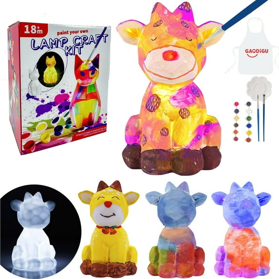 ToyKingdee Paint Your Own Lamp Kit, Art Supplies Painting Kits, Arts and Crafts, Halloween Birthday Christmas Gifts