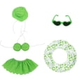thumbnail image 1 of ToyKingdee Porch Goose Summer Outfit Set - Waterproof Clover Print Swimwear with Hat, 1 of 6