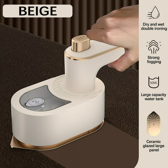 ToyKingdee Portable Handheld Garment Mini Electric Iron, Travel Steamer for Clothes, 3 in 1 Mini Portable Rotary Garment Iron for Clothes, Fast Heating Powerful Wrinkle Remover