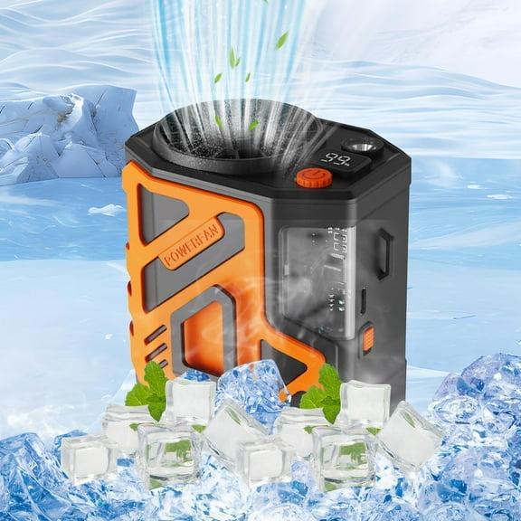 ToyKingdee Portable Waist Fan Personal Shirt Belt Fan Clip On Cooling Wearable Air Conditioner Cool Body Blow Cold Device Rechargeable