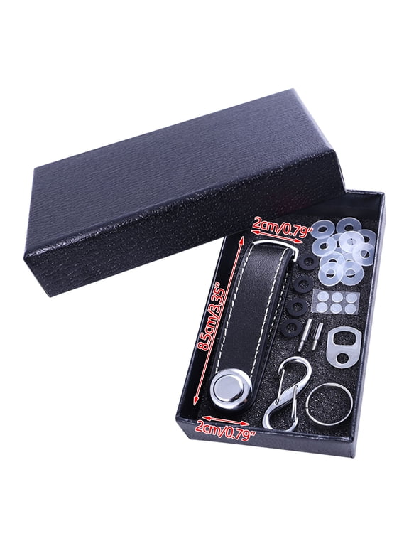 Premium Leather Key Organizer, Compact Key Holder with Stainless Steel Hardware for Men & Women, Anti-Scratch Key Storage Solution